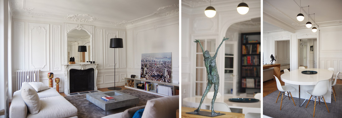 lambris sable blanc Argile sculpture L'implorant roseline granet