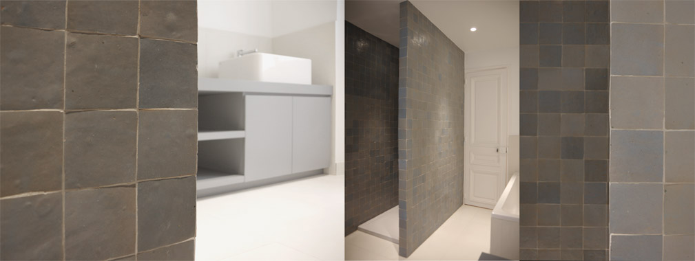 gres cerame handcraft ecru-zelliges bleu ciel atelier zelij-meuble laque gris
