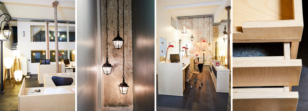 parquet noir luminaires extérieur Chenonceau Roger Pradier mobilier bois boulot