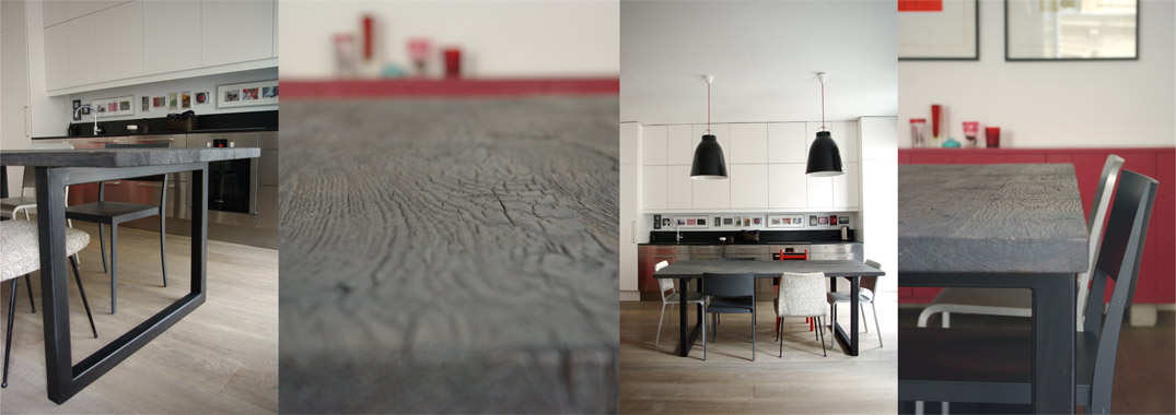 table plancher wagon jus gris